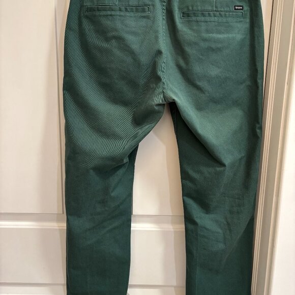 Brixton Reserve Standard Fit Chino Pants Men’s 34x32 Green - Picture 6 of 11